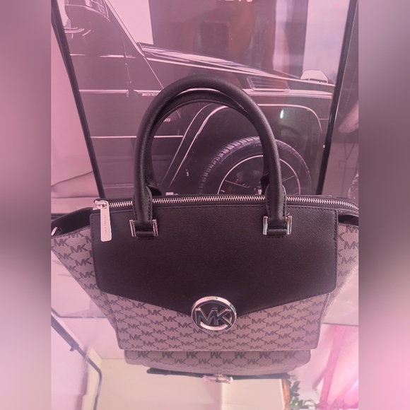 Michael Kors Black and Gray Satchel - Picture 1 of 7